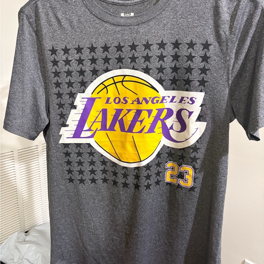 Gray Los Angeles Lakers Graphic Tee